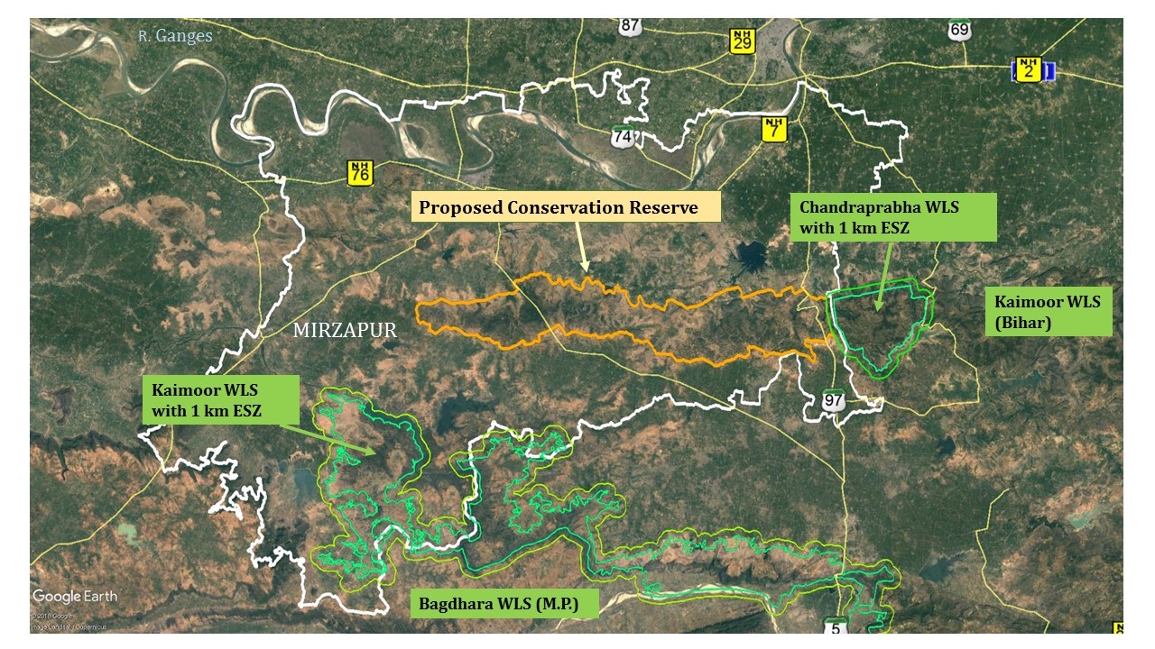 Proposed Conservation Reserve in Marihan-Sukrit-Chunar Forest Ranges in Mirzapur Forest Division